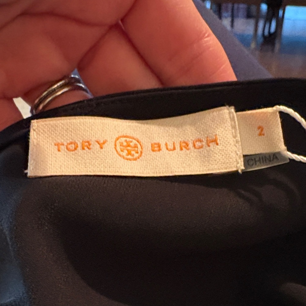 NWT Tory Burch Elegant Black and Floral Dress - Picture 2 of 10